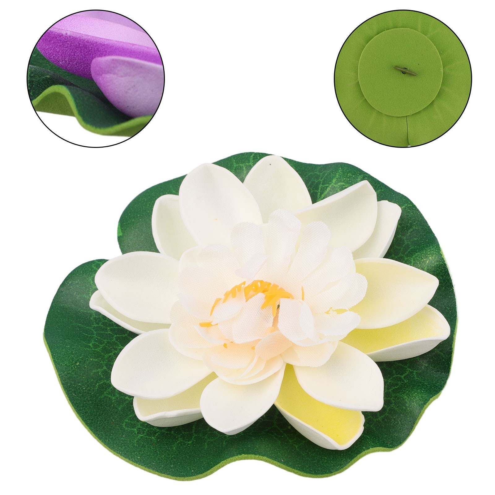 5X Artificial Lotus Water Lily Floating Flower Pond Fish Tank Plant Garden Decor