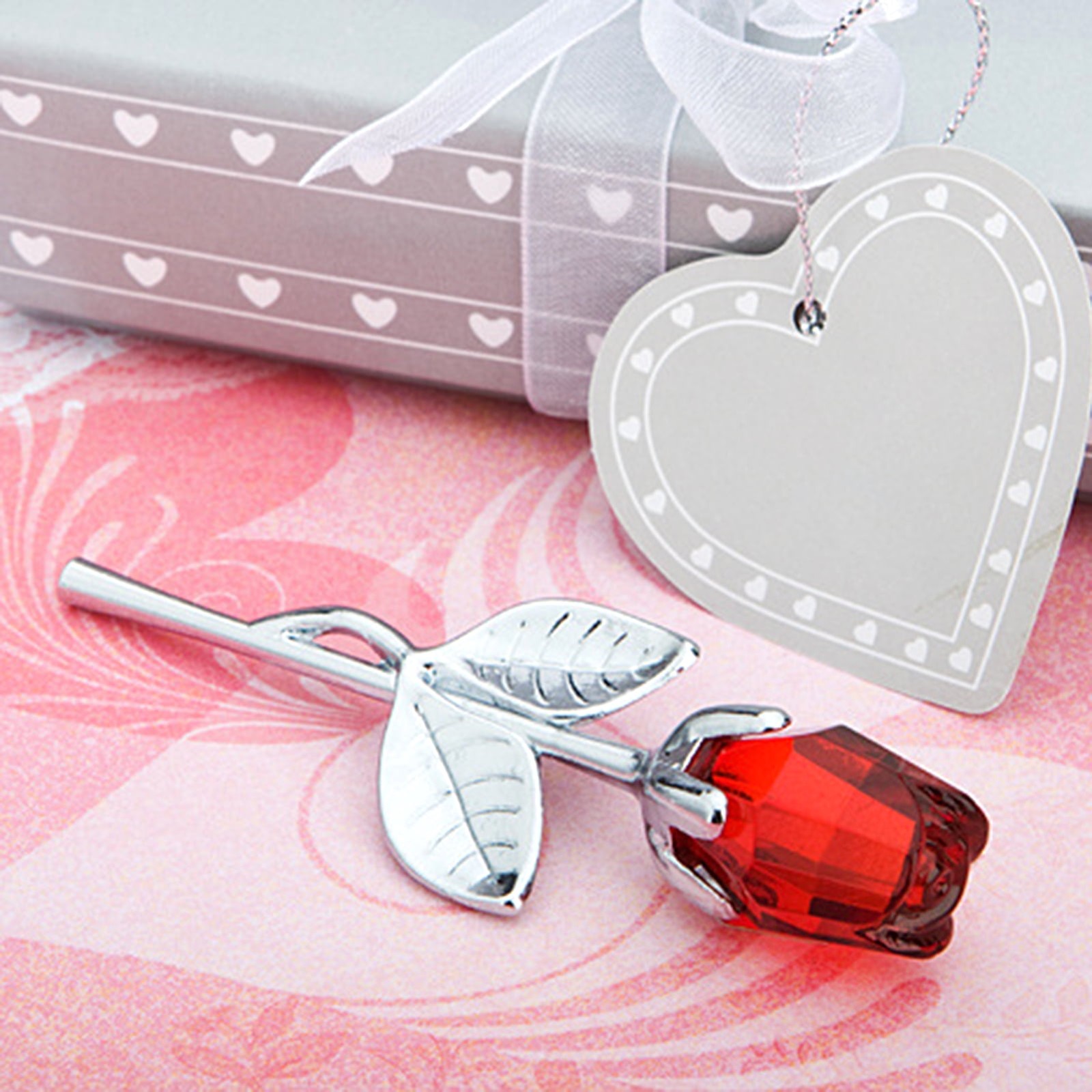 Romantic Love Forever in Bud Pink Crystal Rose Flower, Best Gift for Valentine’S