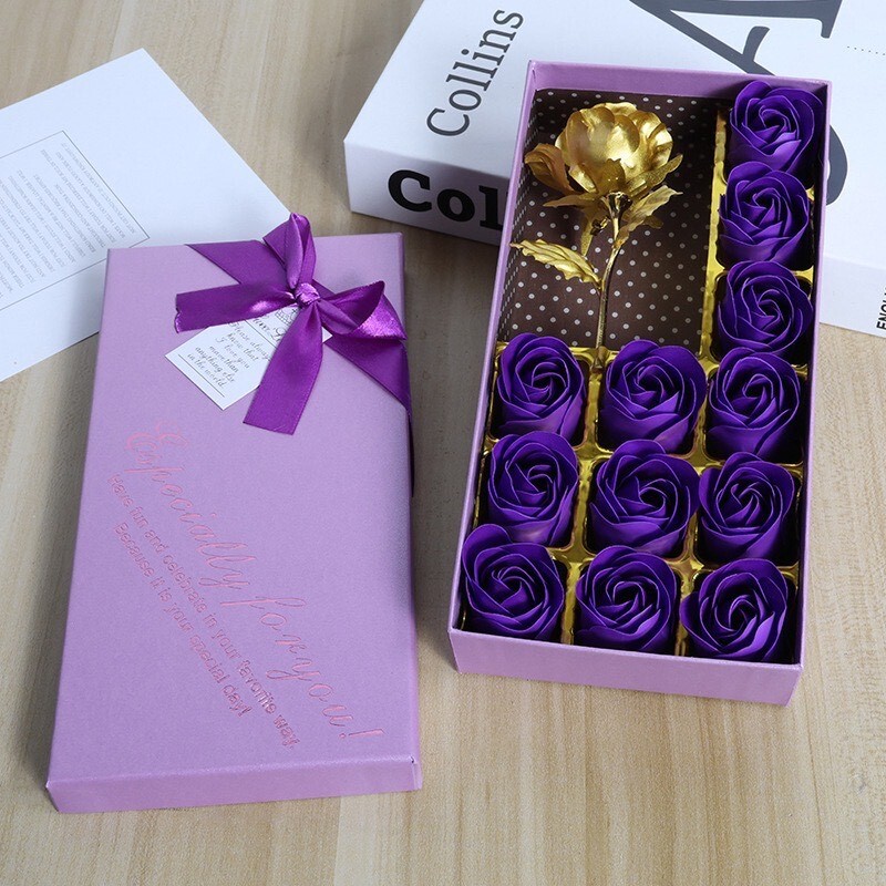 Purple Gold Plated Galaxy Rose giftArtificial Forever Rose Flower Romantic Gifts