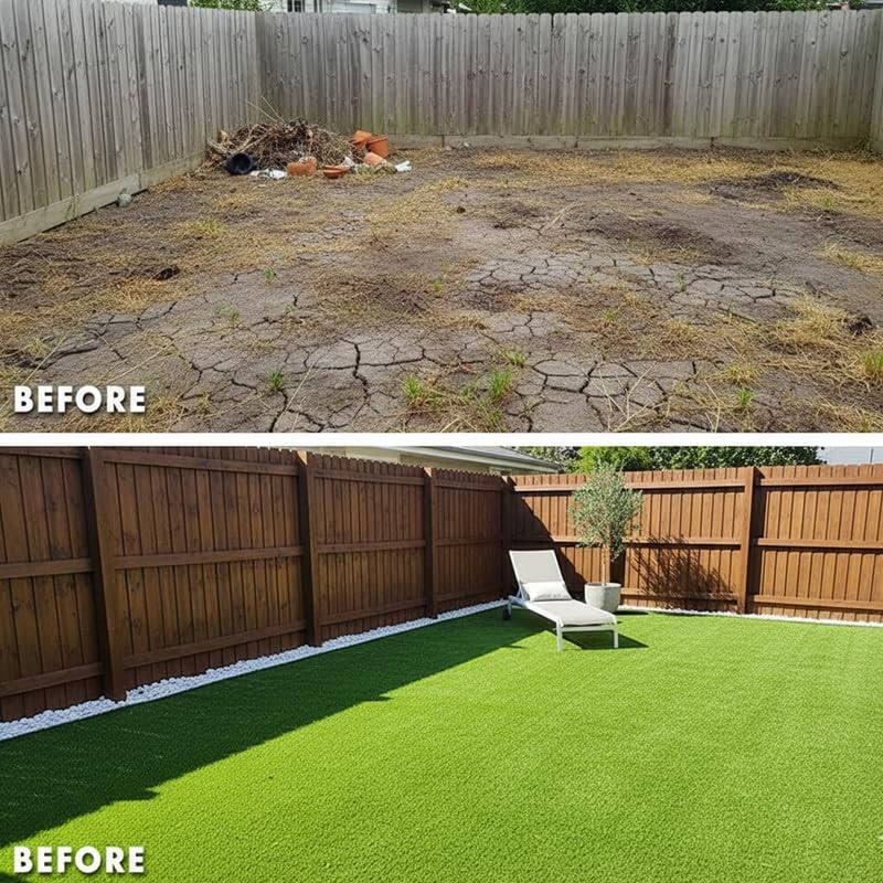 Boshuele 20mm Grass Height Realistic Artificial Turf with Drainage Holes, Reu…