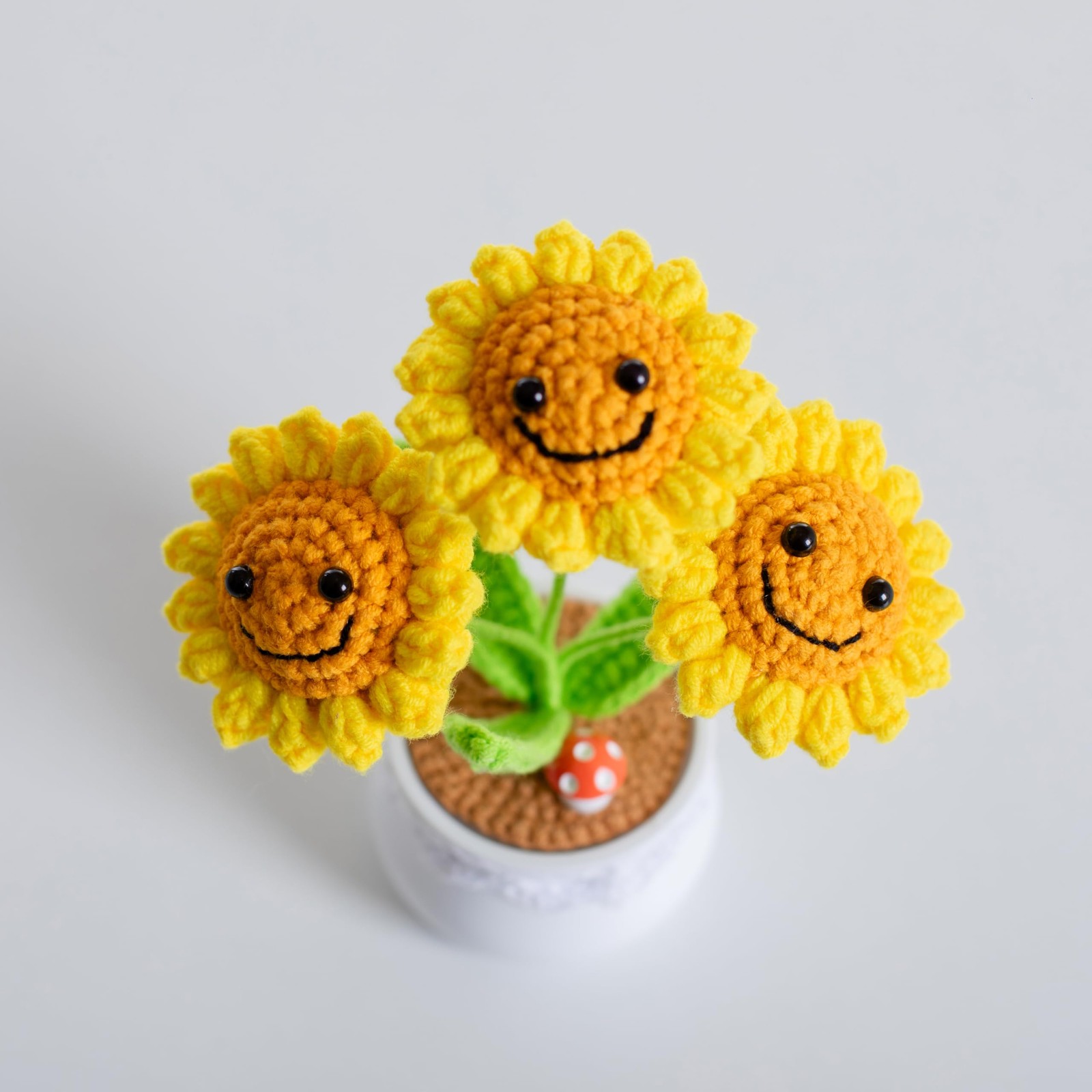 vaiyiyav Finish Mini Crochet Flowers, Smiley Sunflowers, Crochet Sunflowers, …