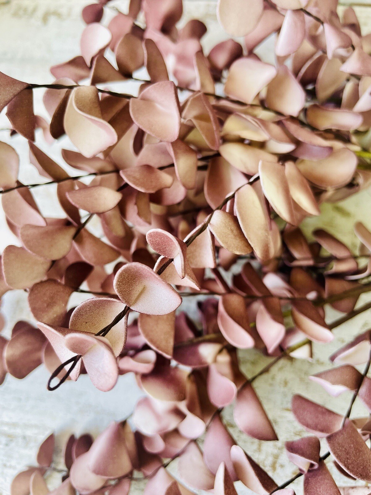 Burgundy Fall Ombré Eucalyptus Leaf Spray, 22”
