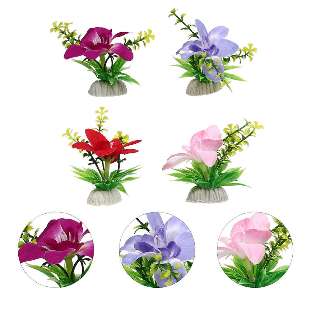 8pcs Artificial Flowers Decorative Flower For Plate Fake Flowers Decor