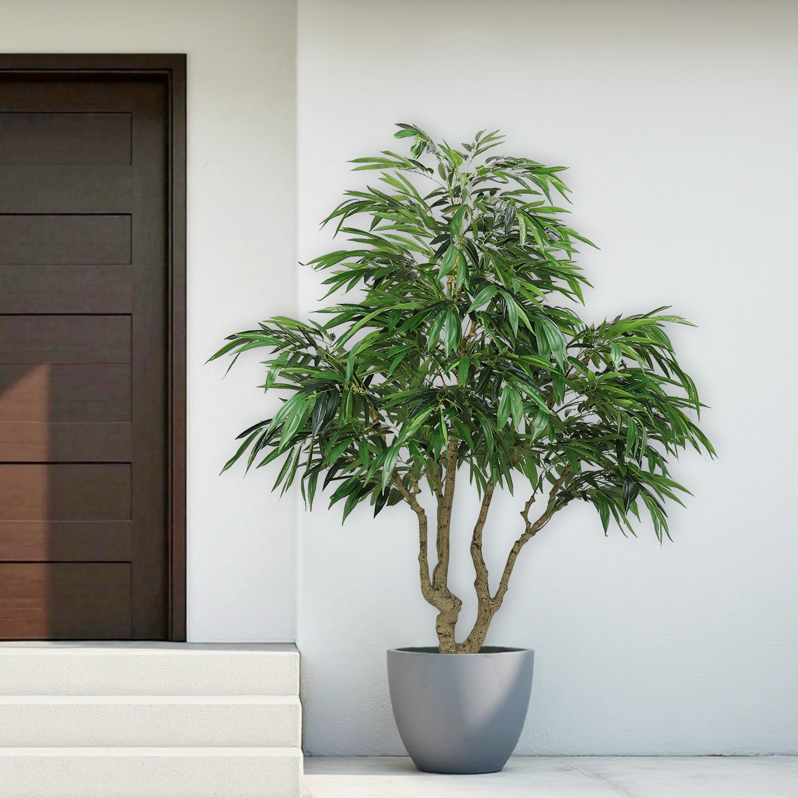 7FT Artificial willow Tree Indoor Faux slik Greenery Plant for Home Office Decor