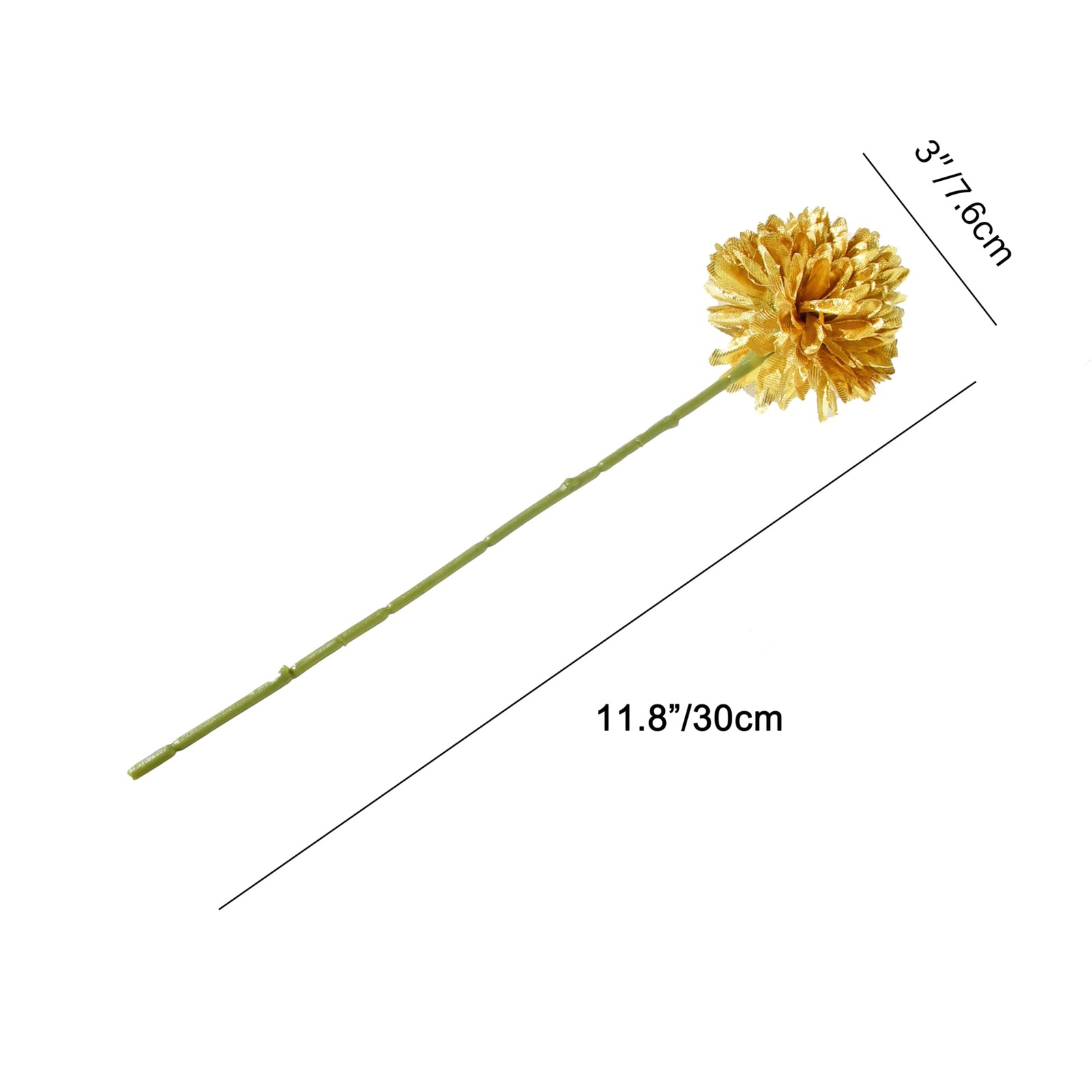 12 Pcs Gold Silk Chrysanthemum Artificial Mums Flowers Centerpiece