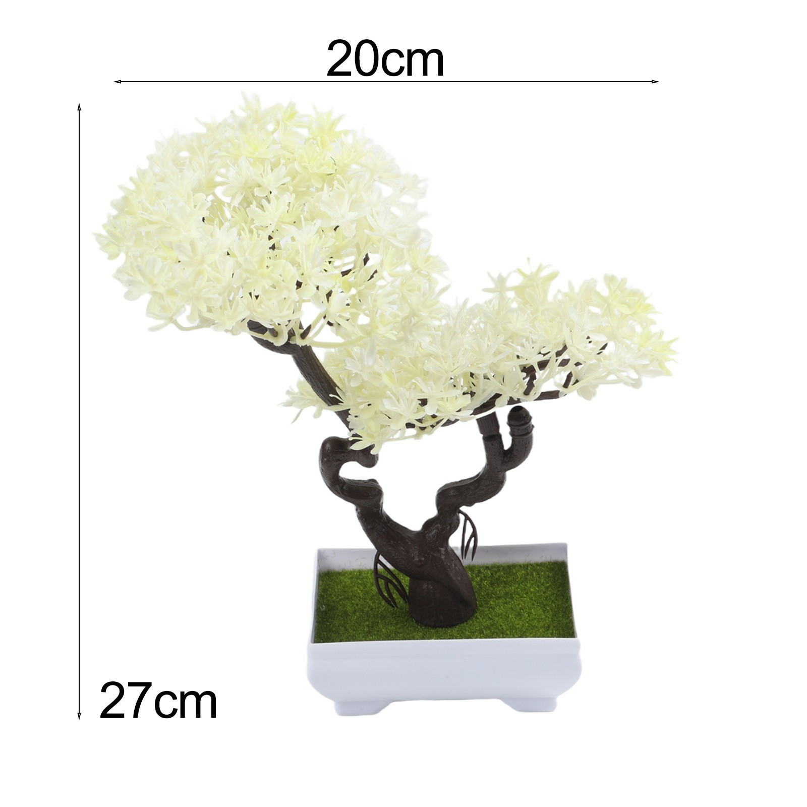 For Desk Decor Artificial Bonsai Faux Tabletop Tree Realistic Look Silk Material