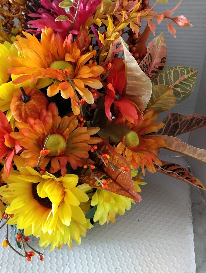 Very large fall table centerpiece