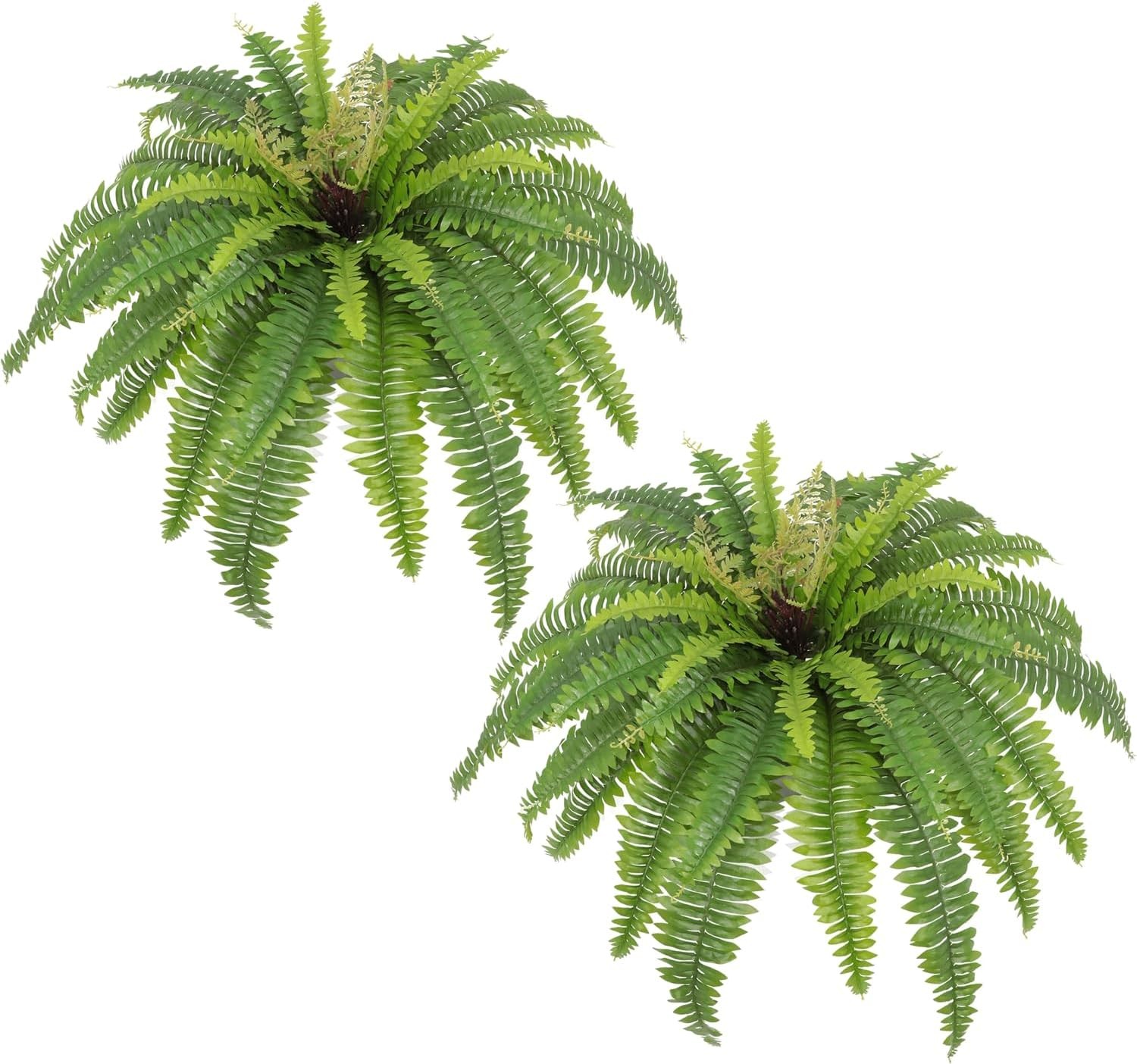 Artificial Ferns for Outdoors & Indoors, 40in Large Faux Ferns 39 Fronds Fake Bo