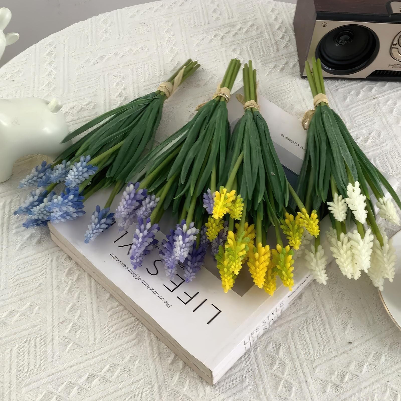 18PCS Artificial Hyacinth Flowers,Grape Hyacinth Bulbs,Faux Flowers Artificia…