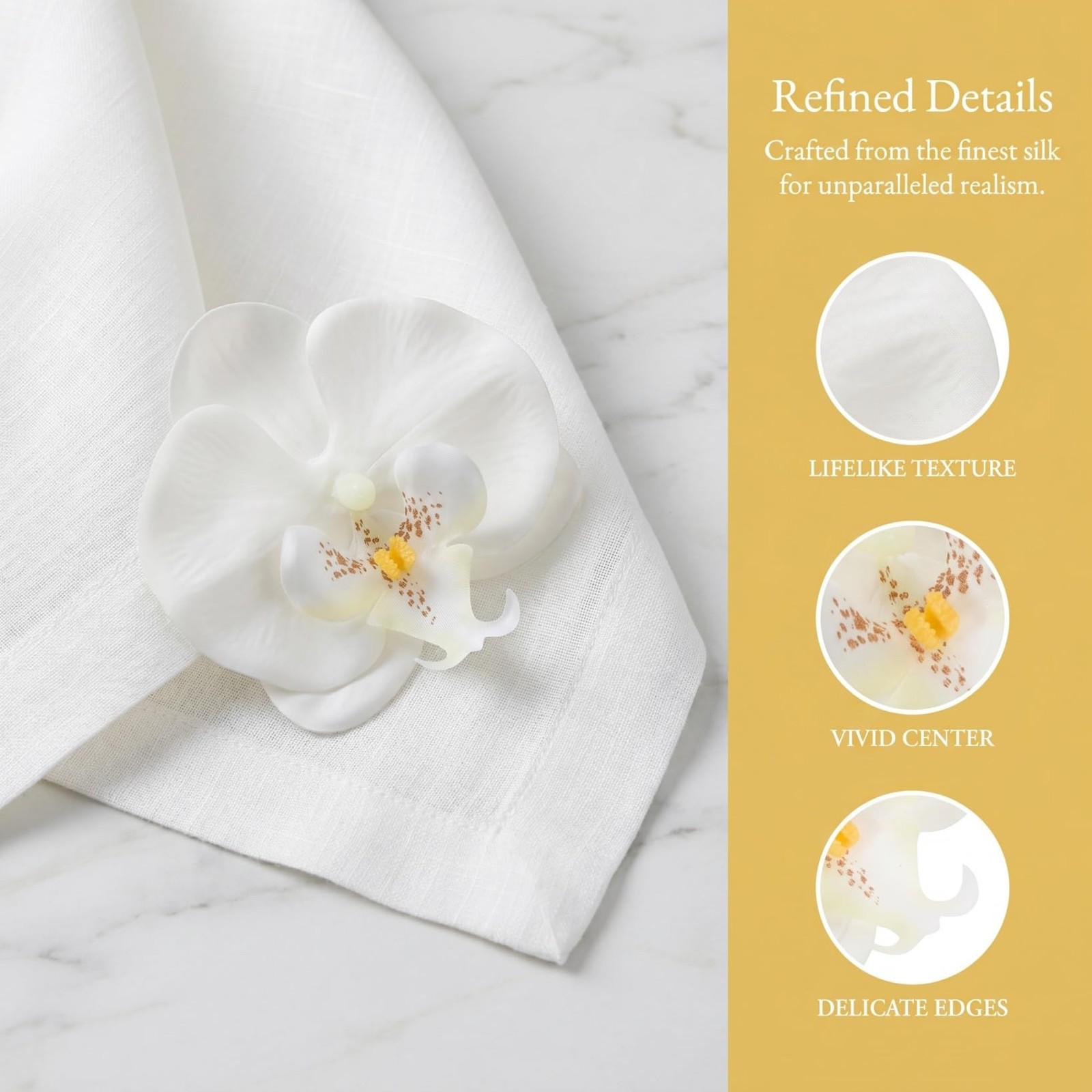 5PCS Hawaiian Flower Hair Clips,Fake Orchid Fabric Flower for Crafts Home Wed…