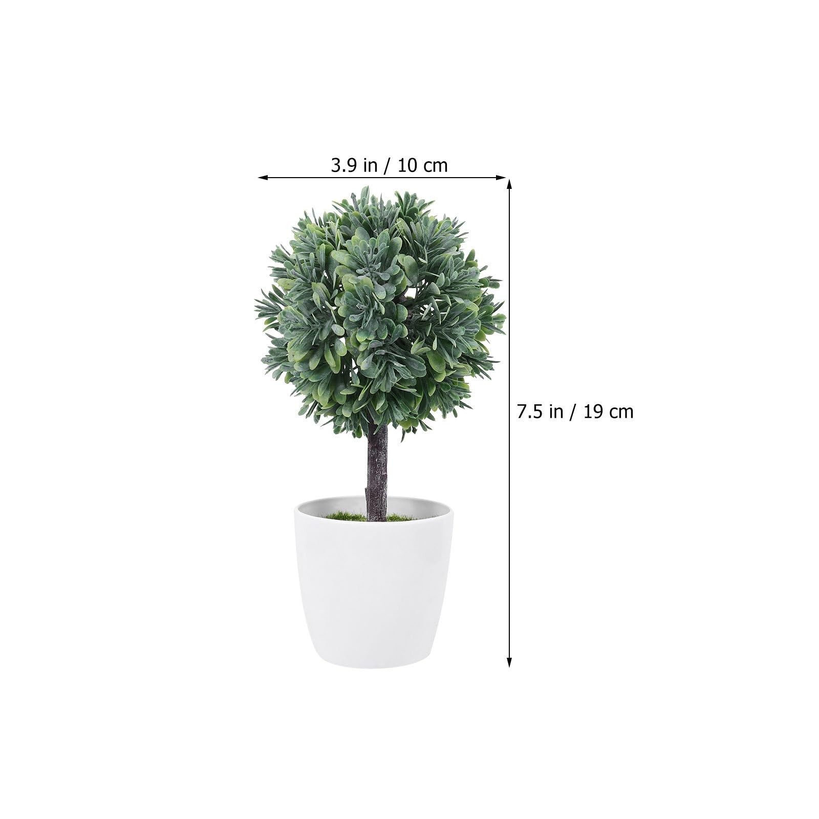Simulated Bonsai with Pot 3.93X3.93X7.48 Inch Faux Sphere Shaped Artificial P…