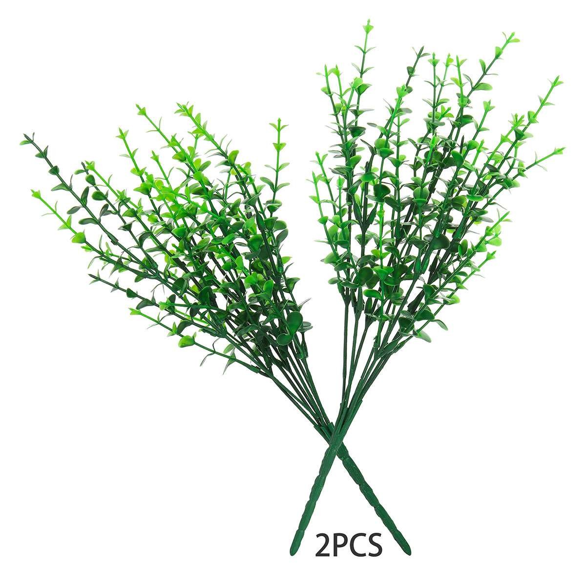 2/6/10x Artificial Eucalyptus Stems Fake Plants Greenery Decor Eucalipto Leaves