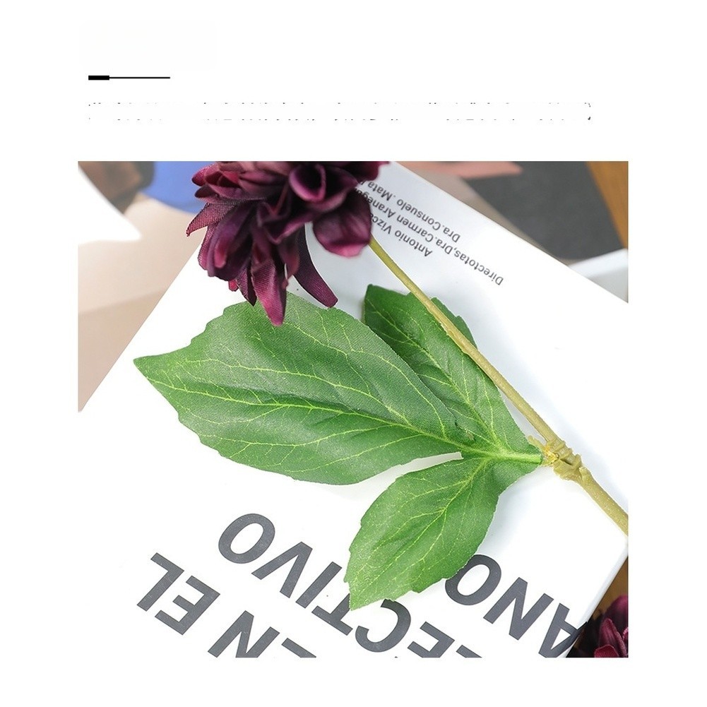 Silk Dahlia Stem with Wire Core for Easy Shaping in Floral Arrangements