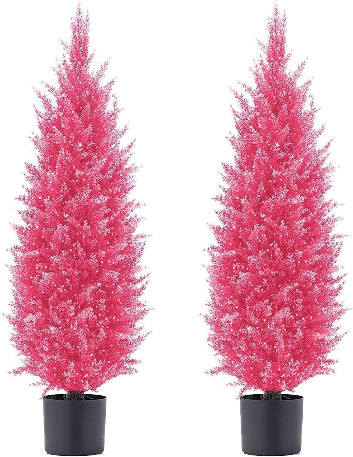 Pink Artificial Cedar Pine Tree Silk Tree Arborvitae Tree Perfect Faux Plants…