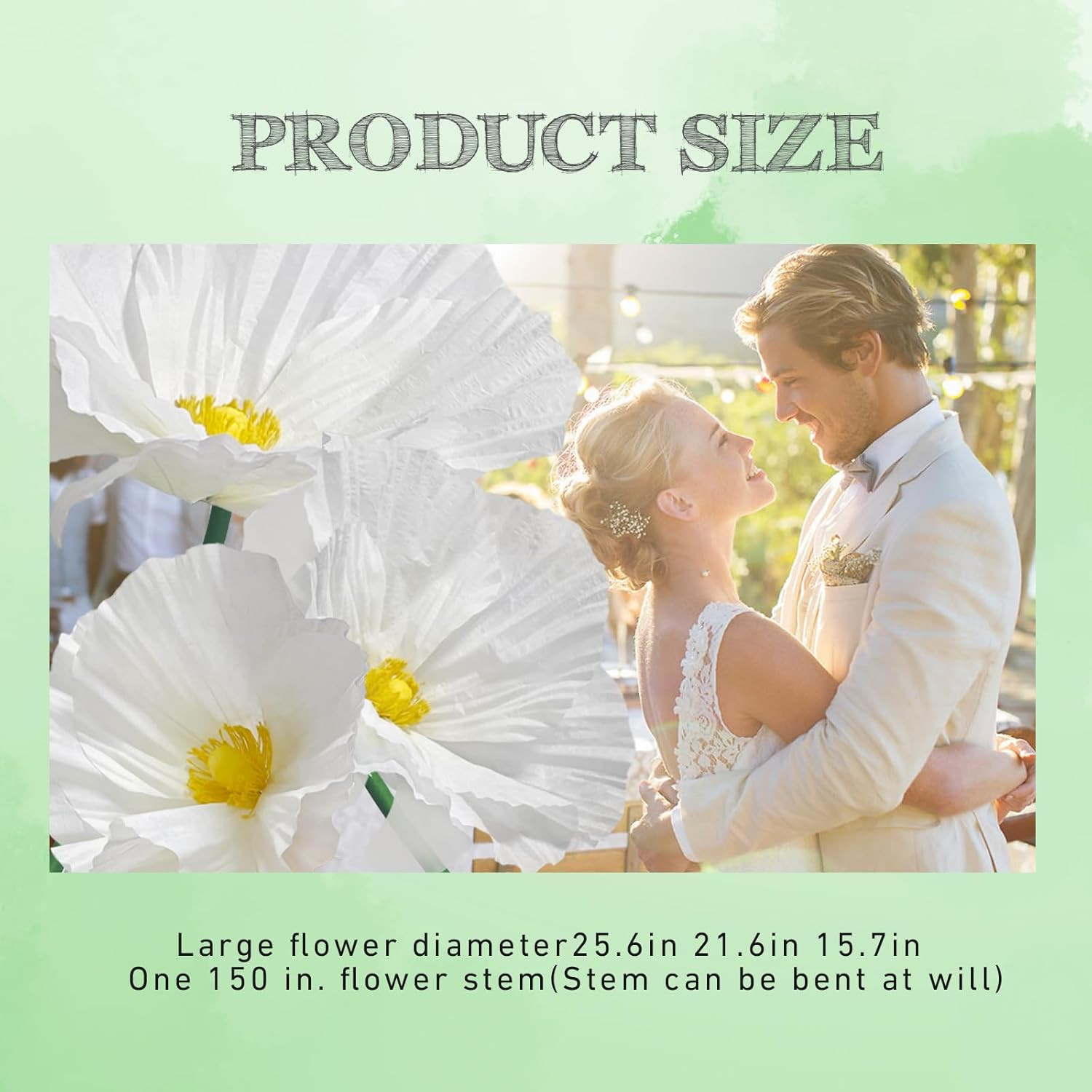 Large White Flower Panels – 3 Pack for Home Decor & Party Decorations