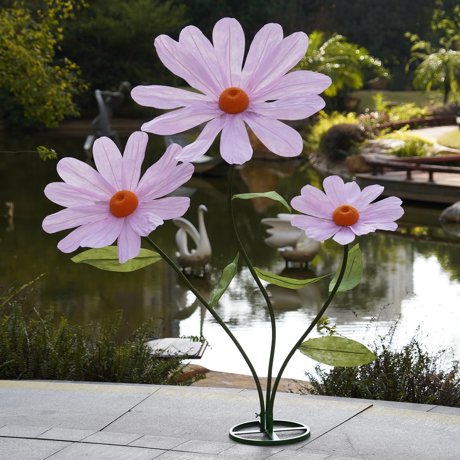 Giant Artificial Daisy Flower for Decoration,Large Faux Daisy with Stand,Real…