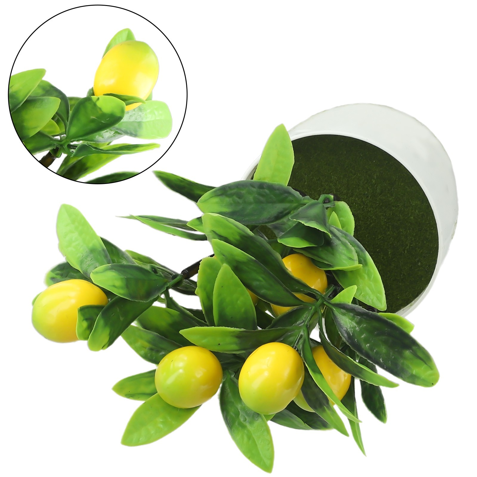 Artificial Lemon Tree Artificial Potted Flowers False Plant Diameter 18cm
