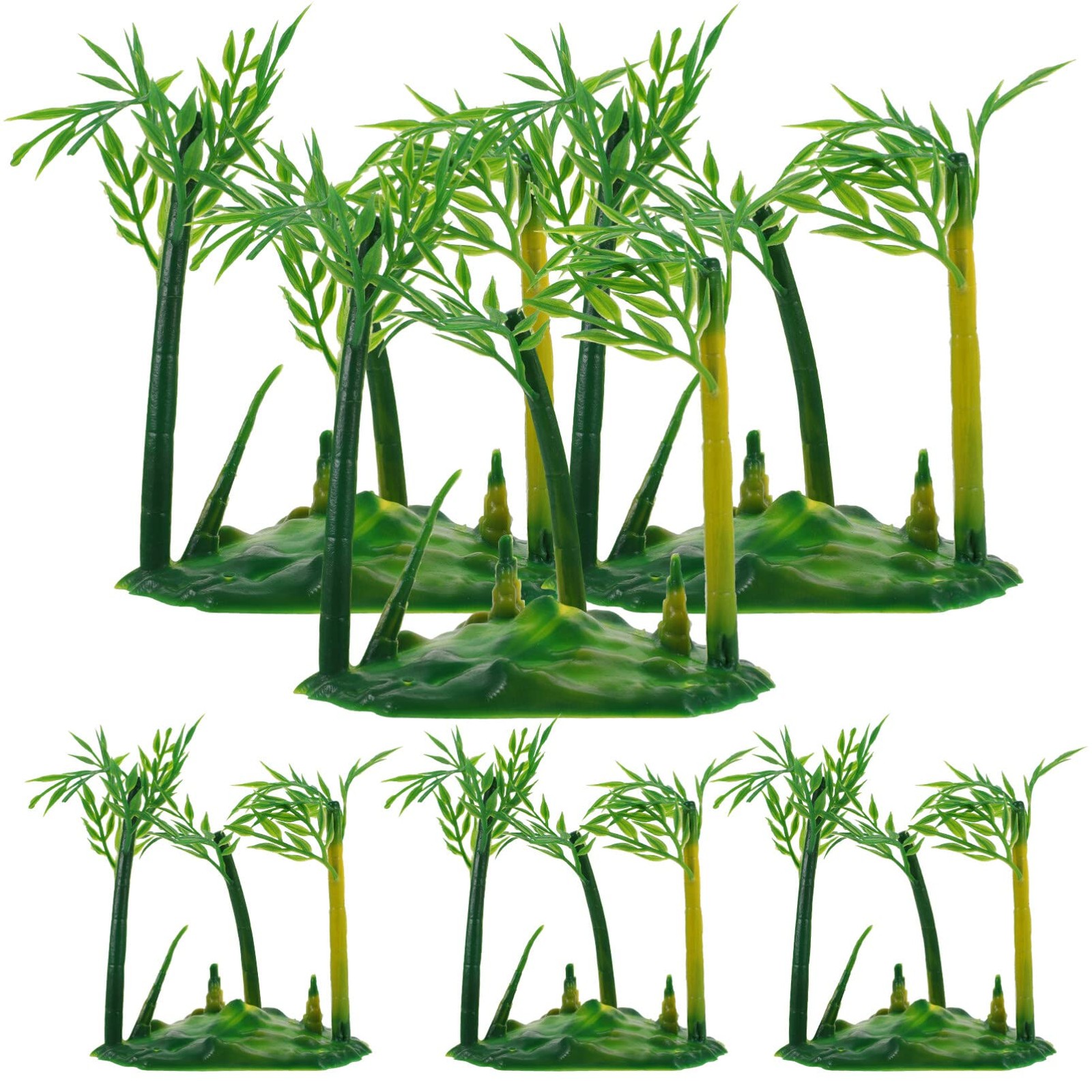 Realistic Bamboo Bonsai Tree Miniature 4.72X3.93X2.36In Artificial Small Bamb…