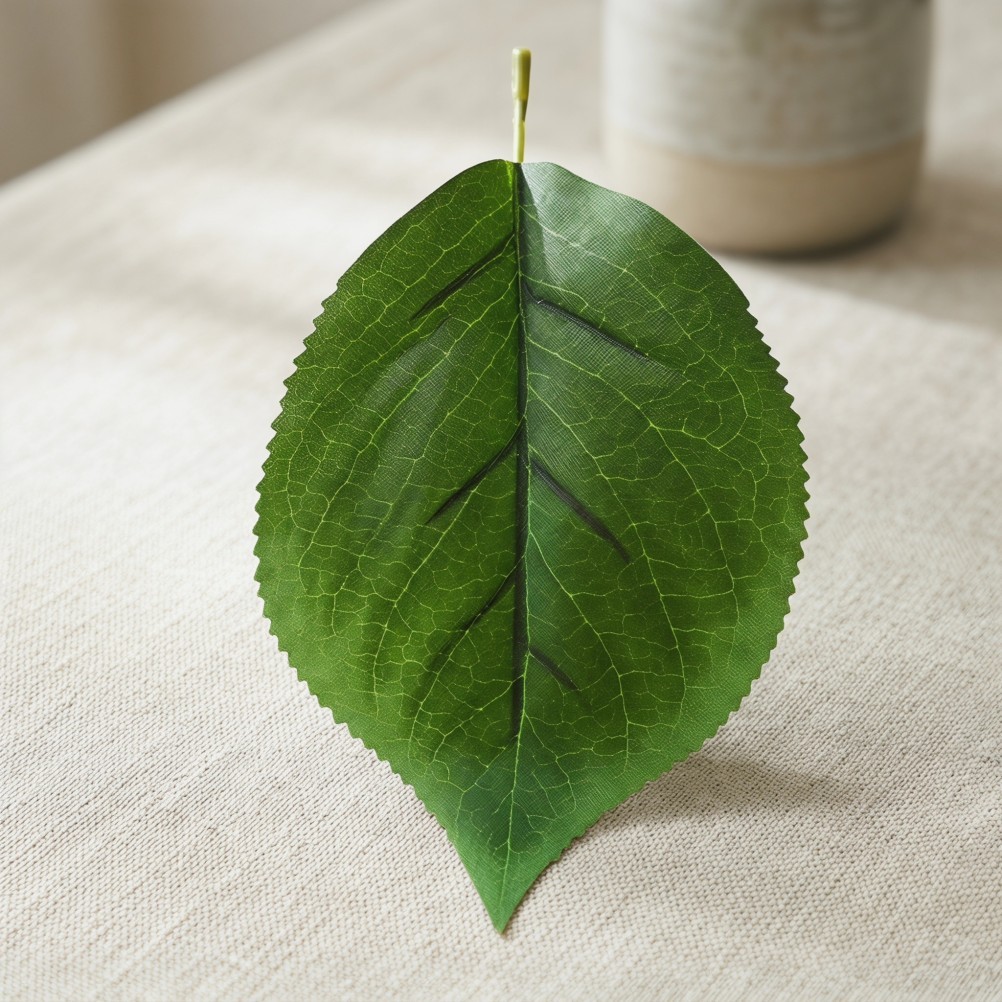 30Pcs Flexible Green Faux Leaves for Crafting Wedding Bouquets and DIY Decor