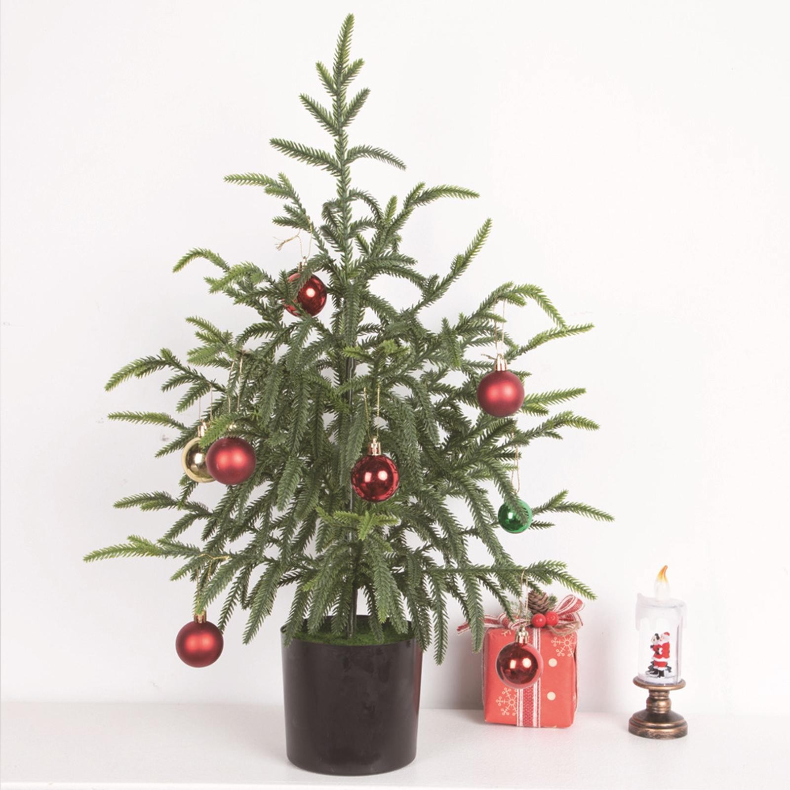 Artificial Norfolk Pine Tree Christmas Tree for Bedroom Home Decor Entryway