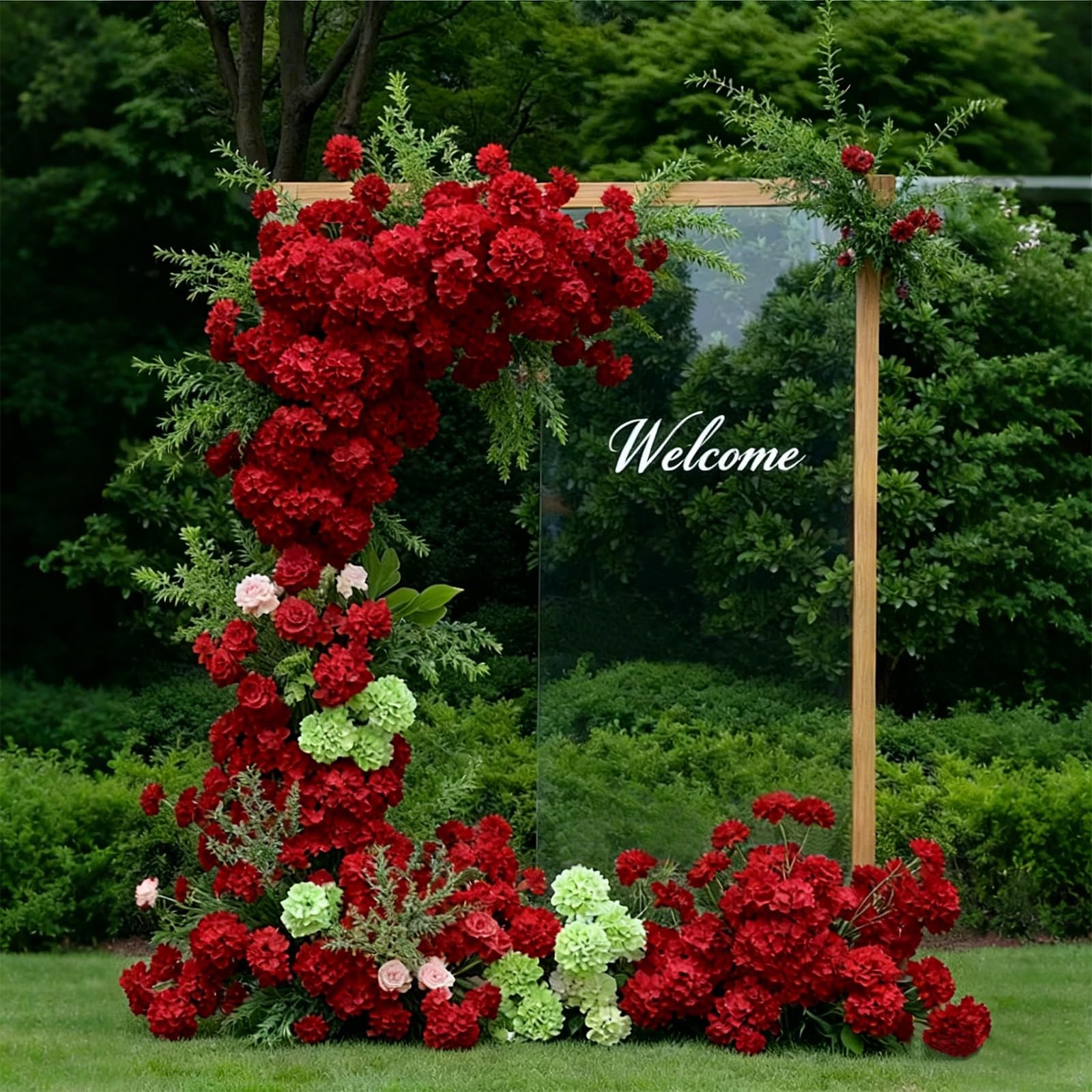 20 Pcs Dark Red Hydrangea Artificial Flowers Bulk, Faux Hydrangea Flowers Hea…