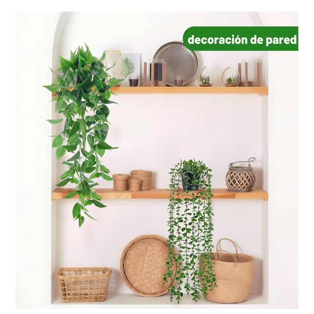 Der Rose 4 piezas de plantas falsas colgantes de hiedra artificial, vid de falsa