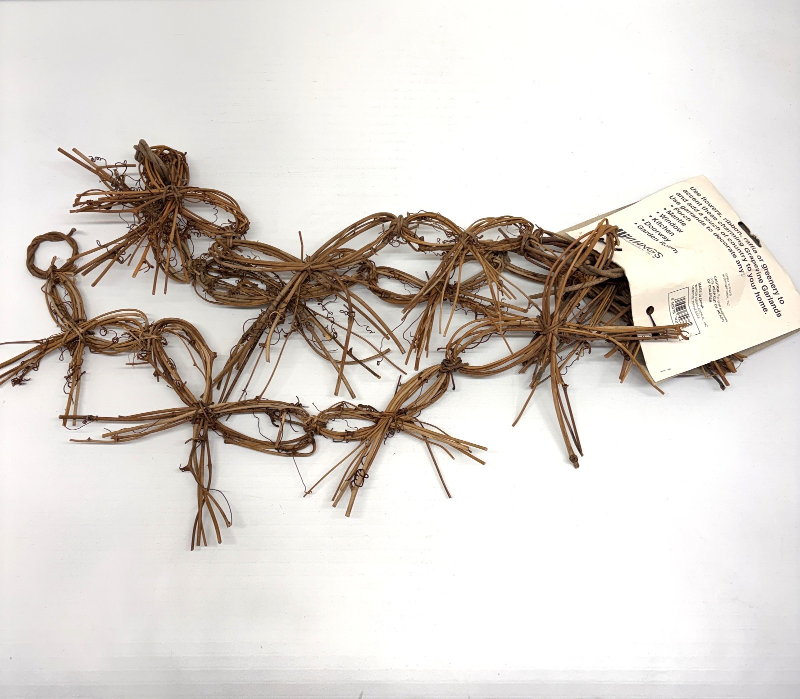 Vintage 1994 Country Grapevine Garland Bows 60″ Long Grandma Core – NWT
