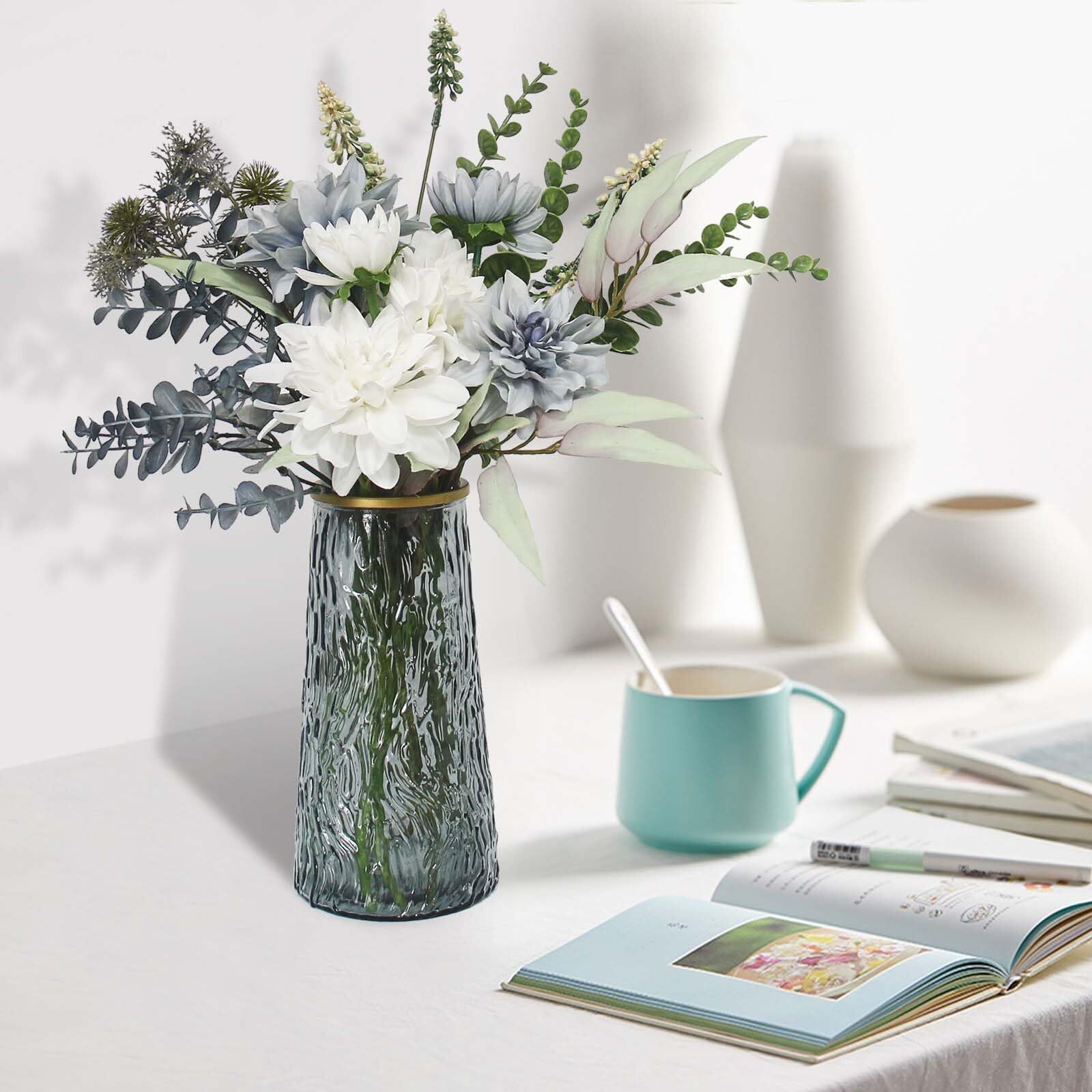 Faux Flowers in Vase Table Centerpieces Artificial Flower Arrangement Decor