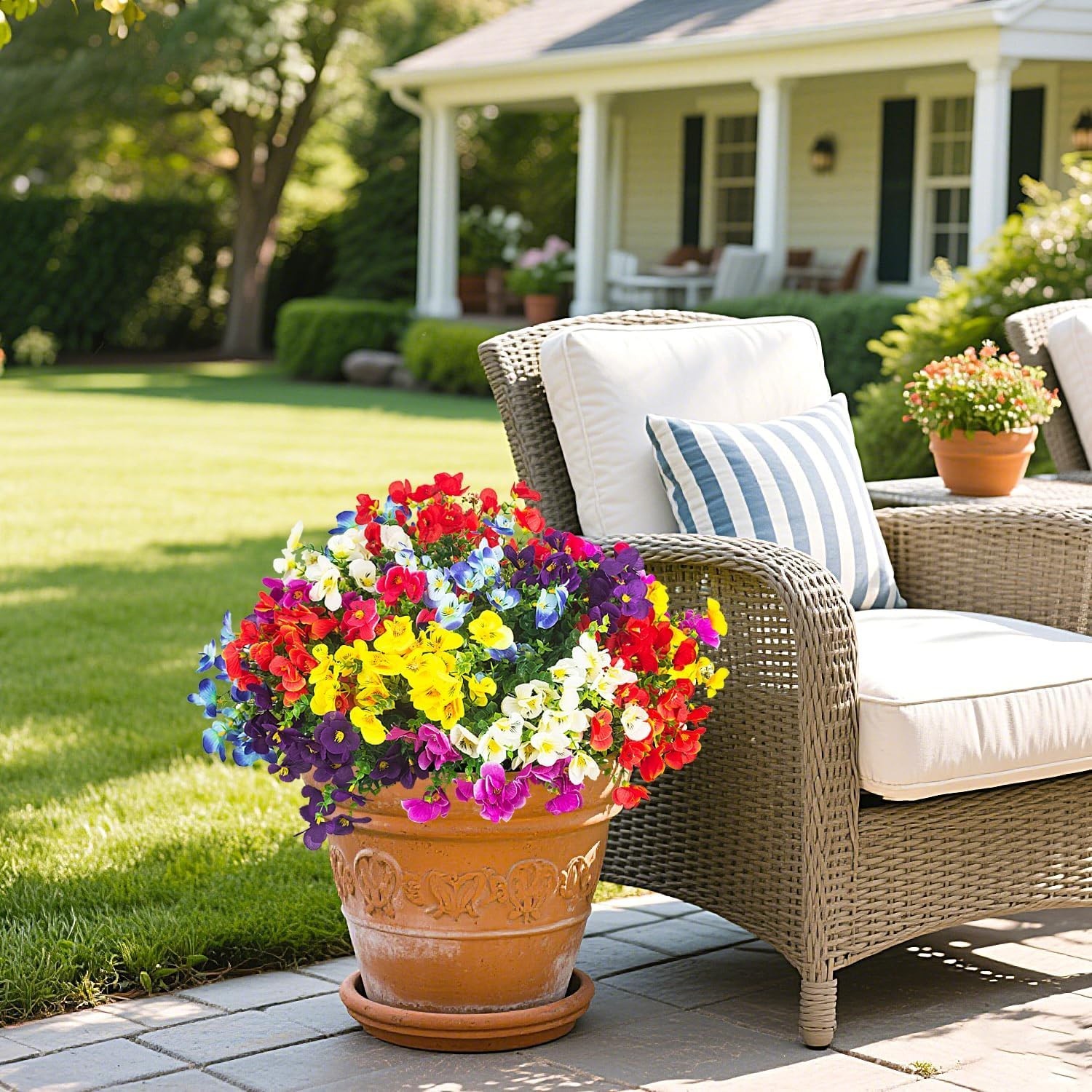 Versatile 16-Piece Artificial Silk Flower Set for Instant Garden Elegance