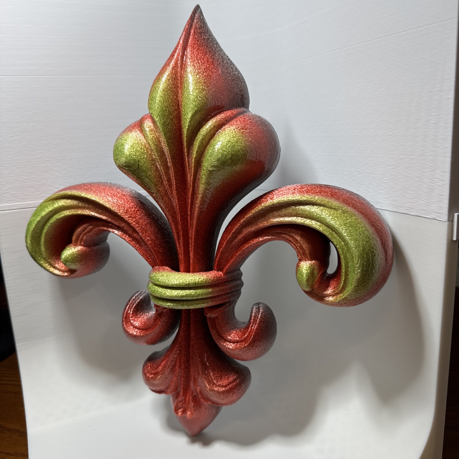 Fleur De Lis Gradient Colors – 3d printed statement piece. 10x12x2.5