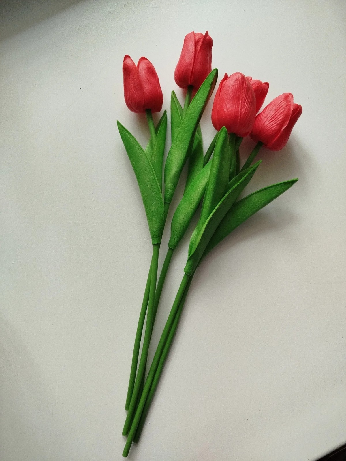 3/5PCS Real Touch Tulip Bouquet Artificial Flowers Wedding Home Decor Gift