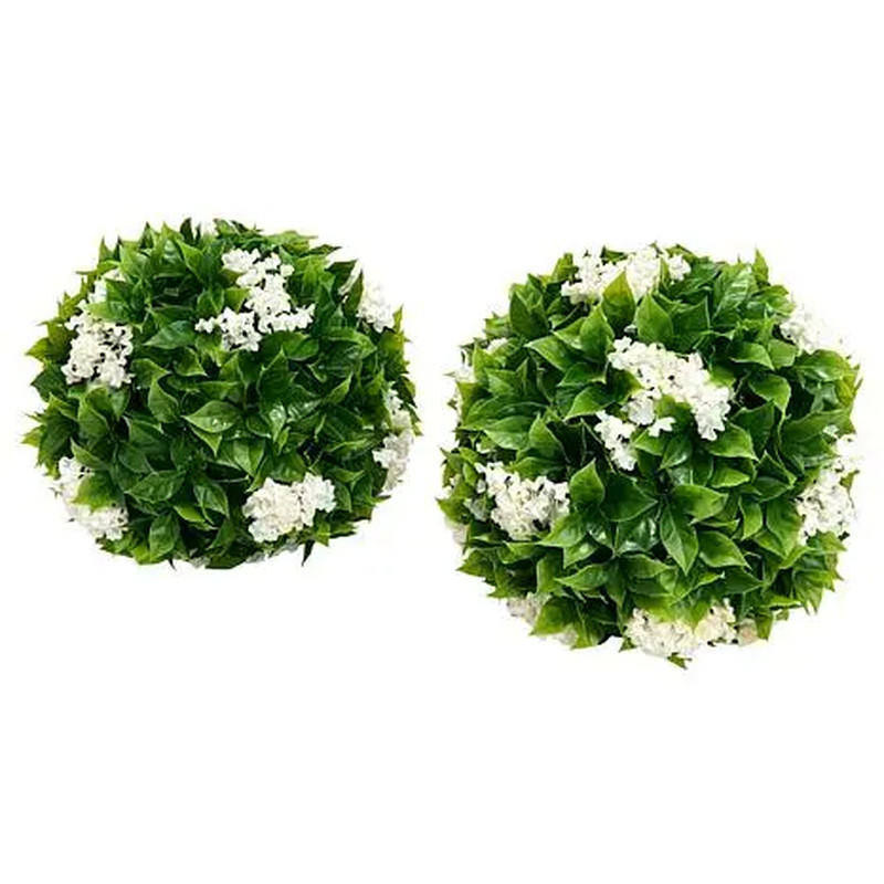Improvements 13″ Faux Crepe Myrtle Spheres – Set of 2