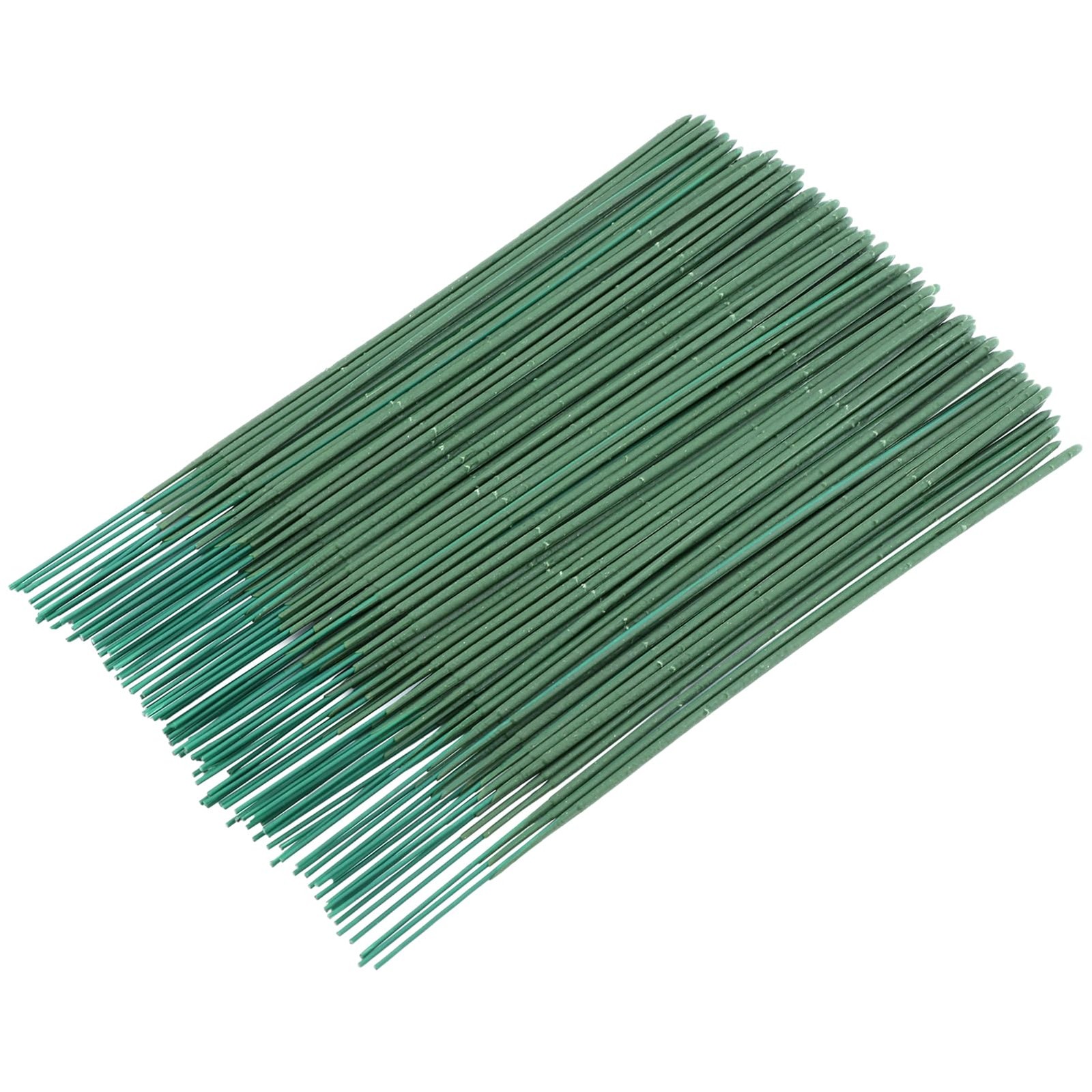 100 pcs Plastic Floral Stems for Crafts, Green Flower Rod Floral Stem Wire fo…