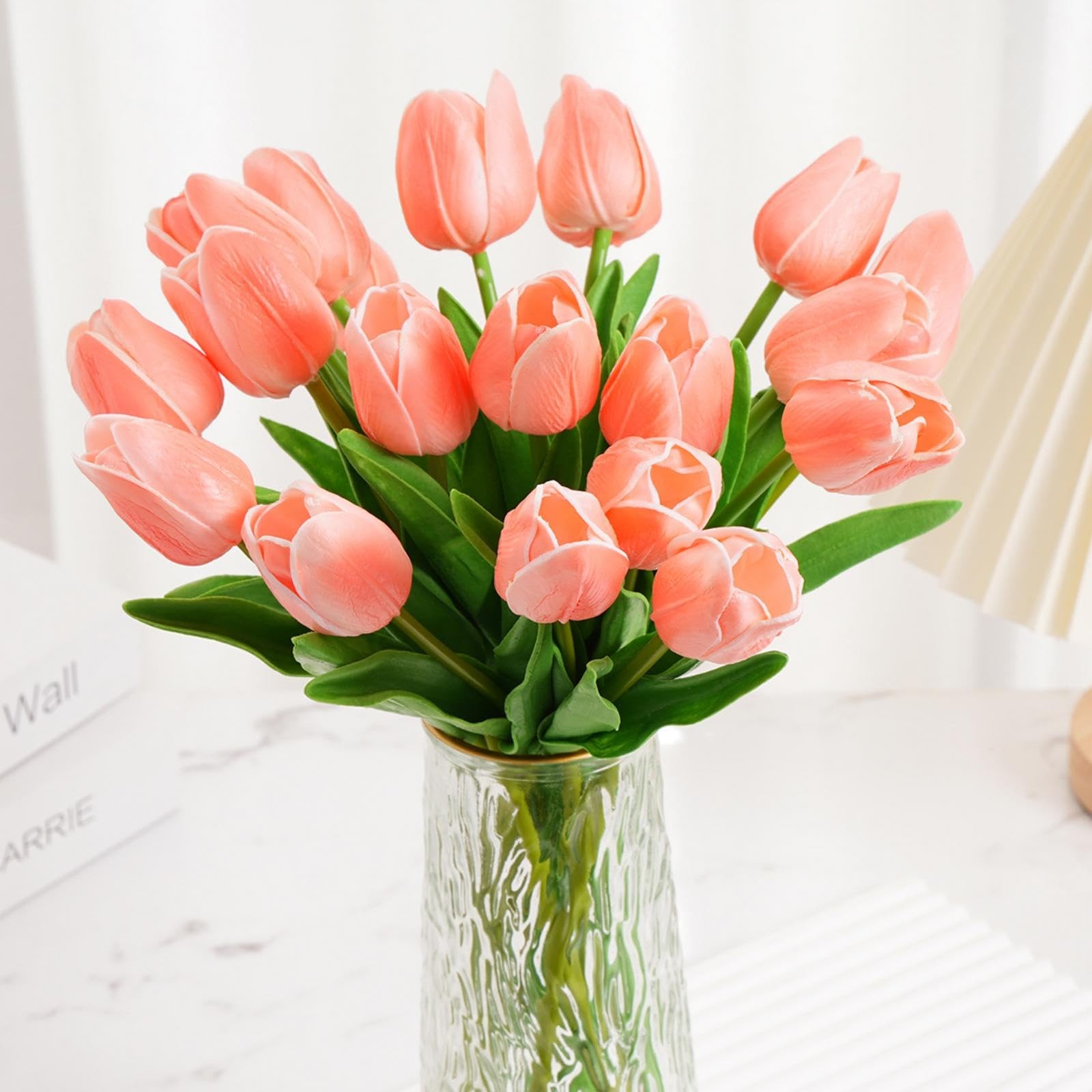 Artificial Tulips Flowers, 20 Pcs Real Touch Latex Fake Tulips for Christmas …