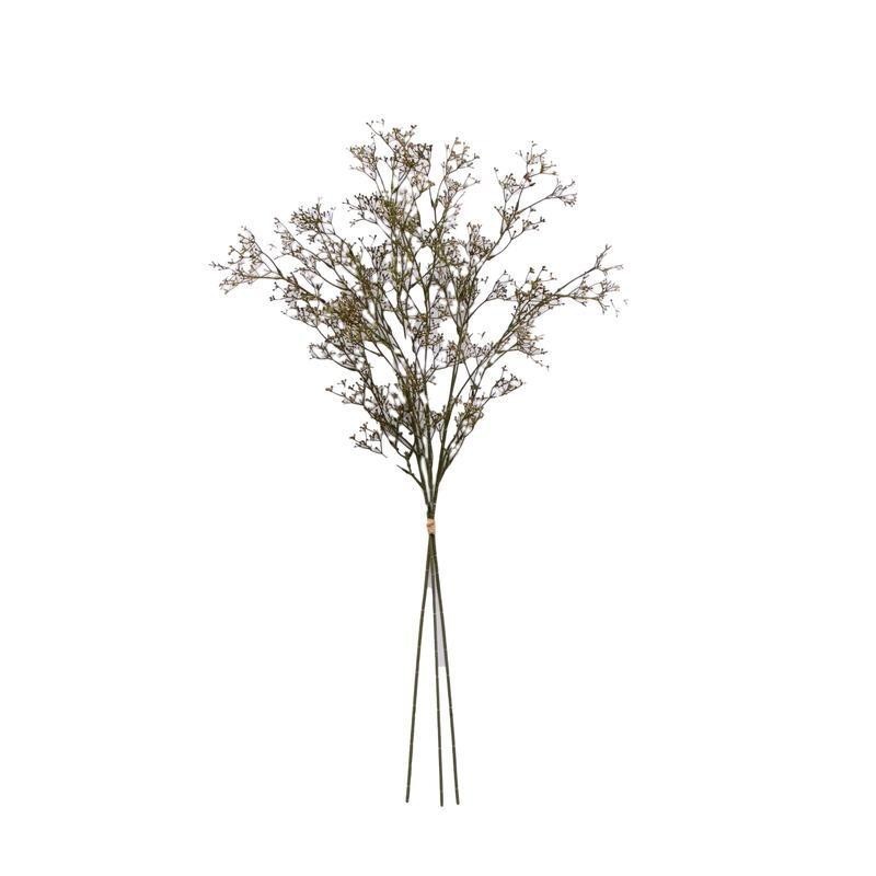 Artificial Dried Rice Stem Bundle Set of 3 Indoor Decor DIY Arrangement Natural