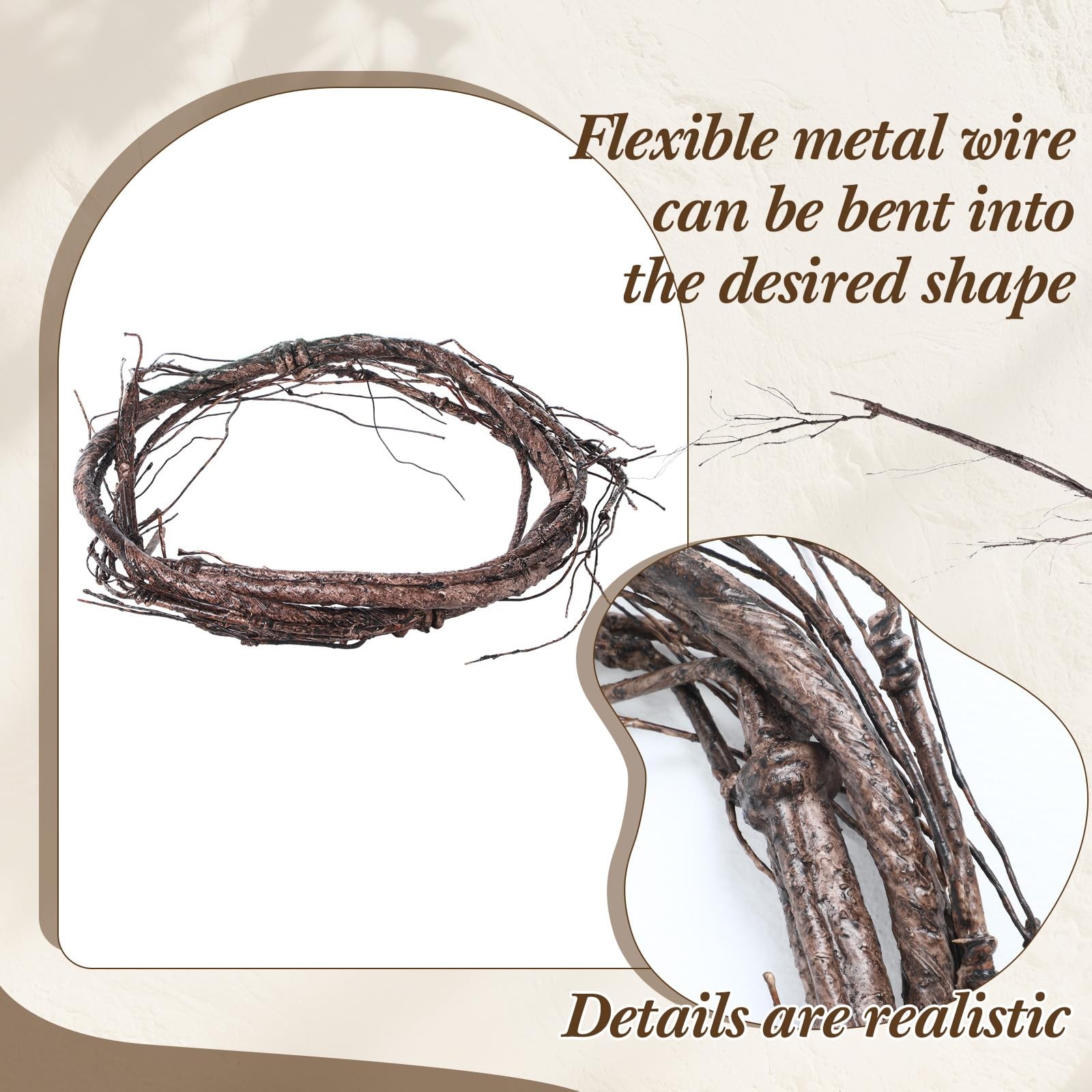 71 Inch Artificial Tree Branches Large Bendable Faux Twig Branches with Metal…