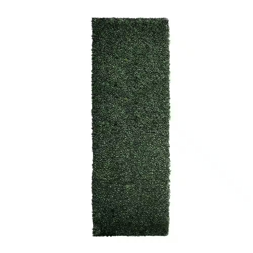 40 In. X 120 In. Artificial Dark Green Boxwood Roll Panels UV Protected for Outd