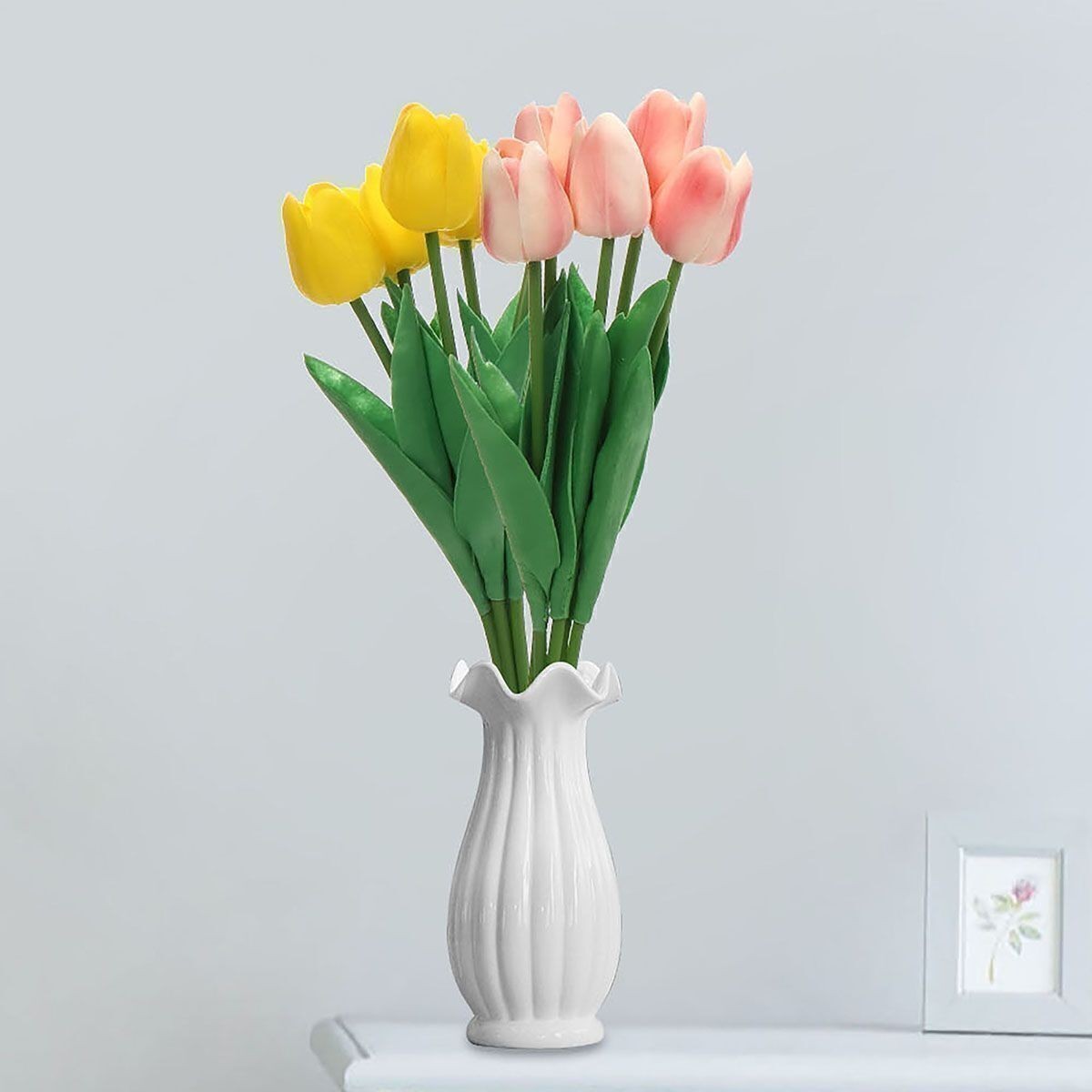 5/15pcs Artificial Tulips Flower Wedding And Home Garden Silicone Ornament Decor