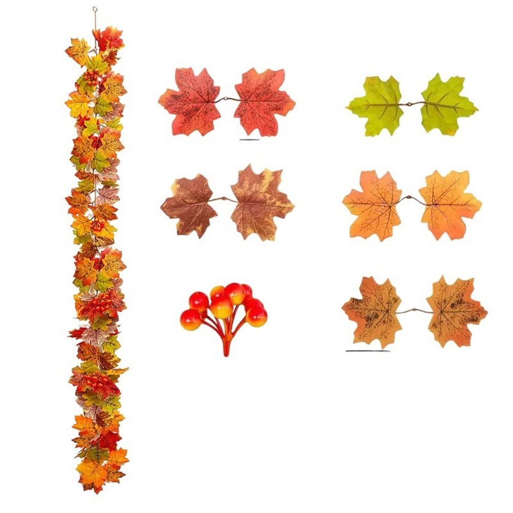 Autumn Maple Vine 175cm Artificial Decor for Thanksgiving Harvest Events