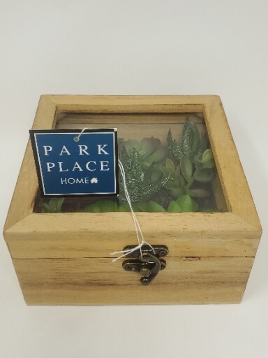 Artificial Succulents In Beautiful Wooden Box Hinged w/Clasp Artificial Plants