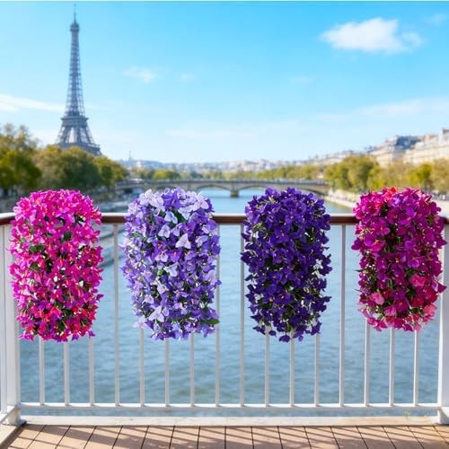 Faux Bougainvillea Artificial Flowers Plants for Outdoors Outside Decoration, 2