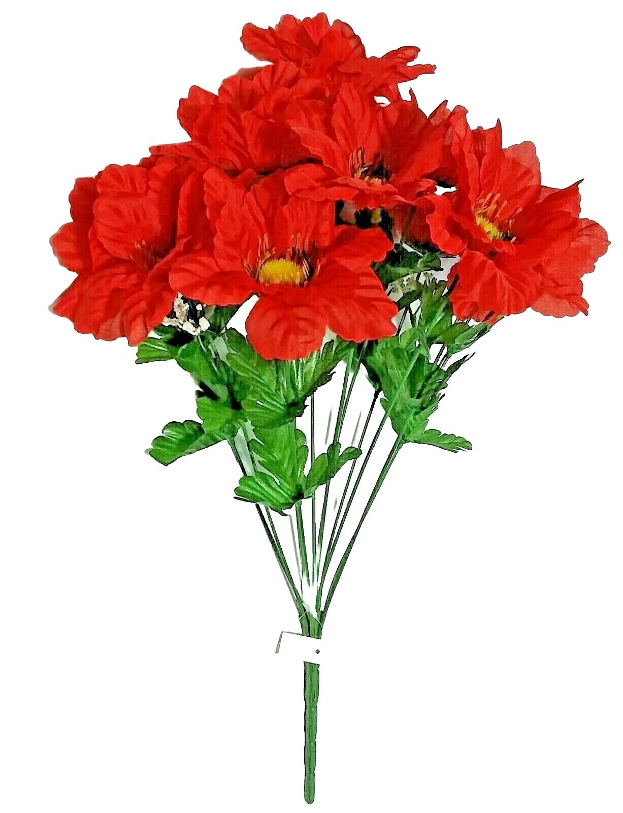 Red 12-Lotus Lily 20″ Bush New Artificial Silk Flower Home General Decor BP2111
