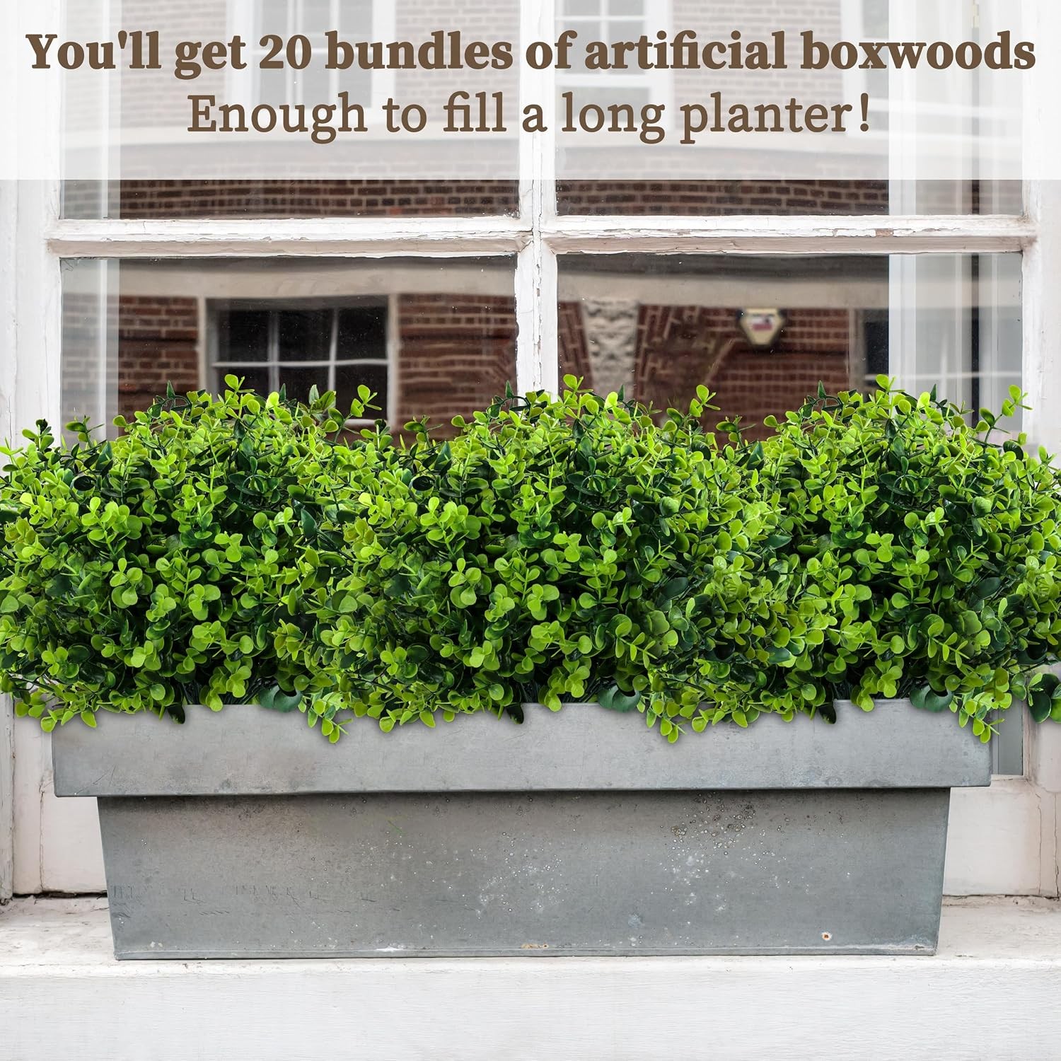 Artificial Boxwood Plants 20 Bundles Fake Outdoor Plants Boxwood Plant