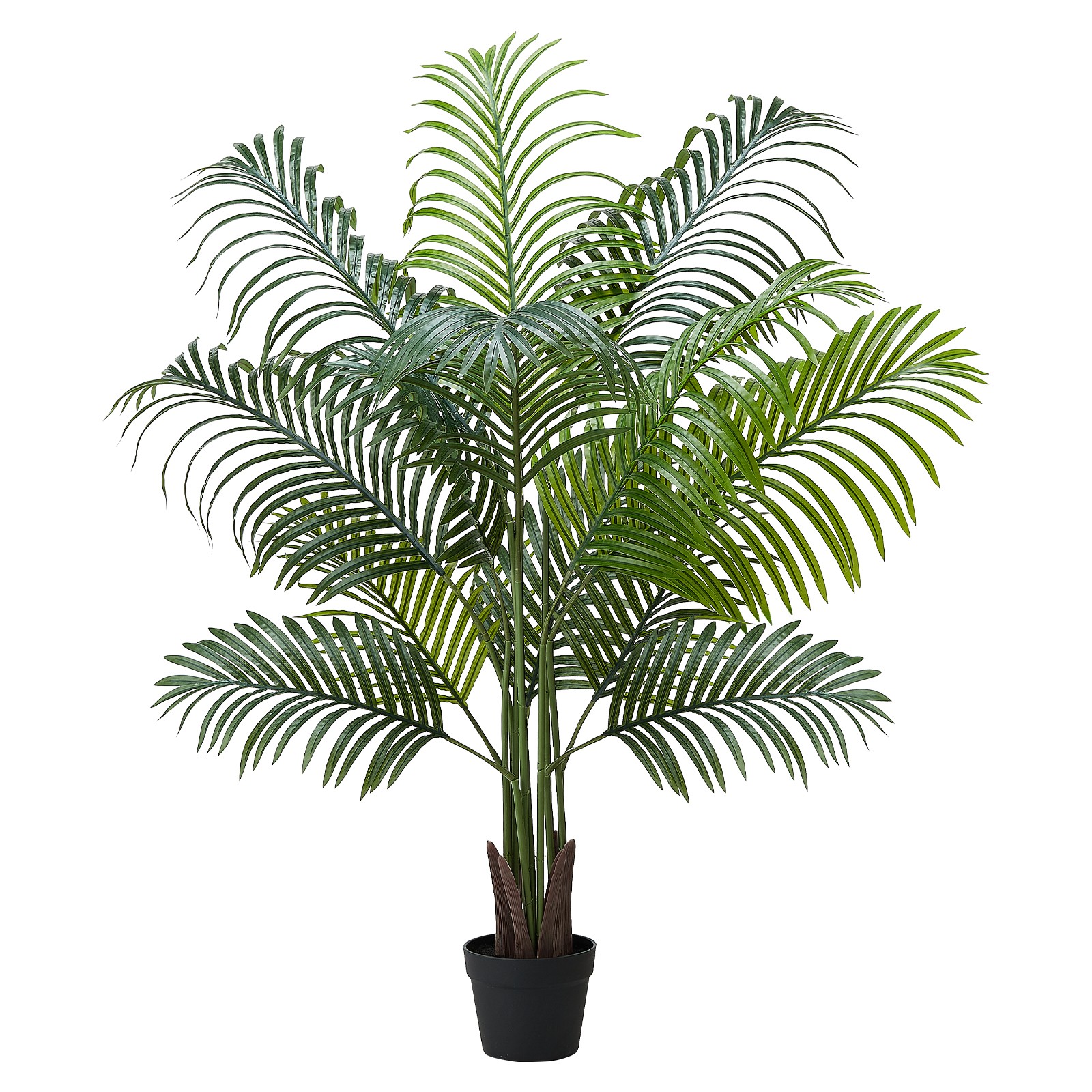 Uimoso 5ft Artificial Areca Palm Tree with Pot Indoor Plant Faux Home Decor