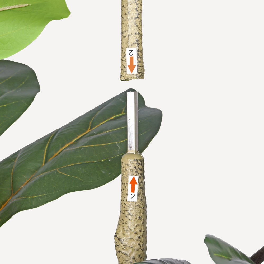 7′ Artificial Fiddle Leaf Fig Tree in Black Plastic Pot
