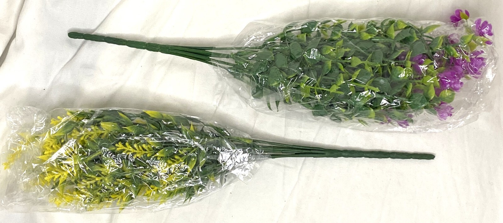 Ageomet 9pcs Artificial Flowers Yellow & Purple
