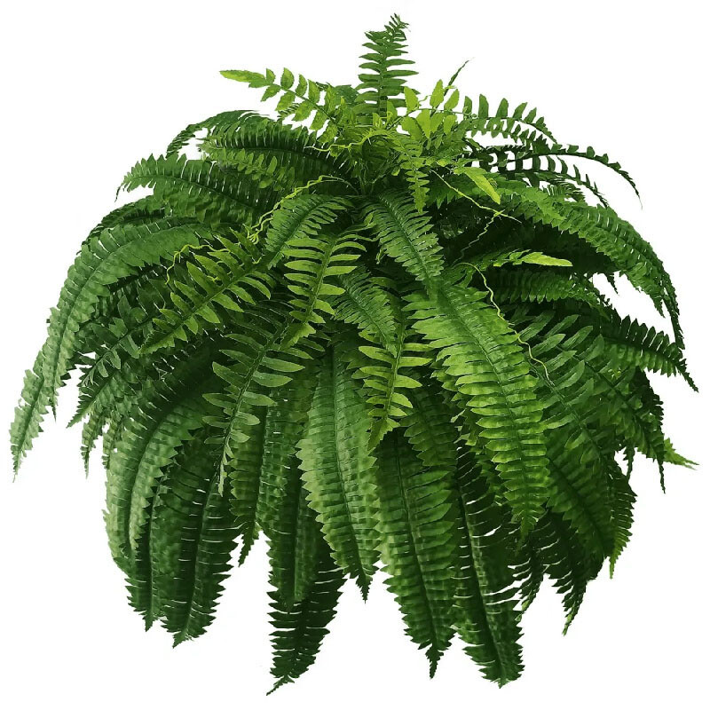 Artificial Boston Fern Plants Bushes Faux Plastic Shrubs Greenery Fake Ferns