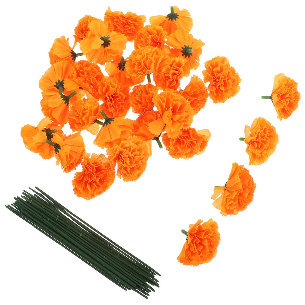 Artificial Marigold Flowers Headband Temple Decoration Decorations