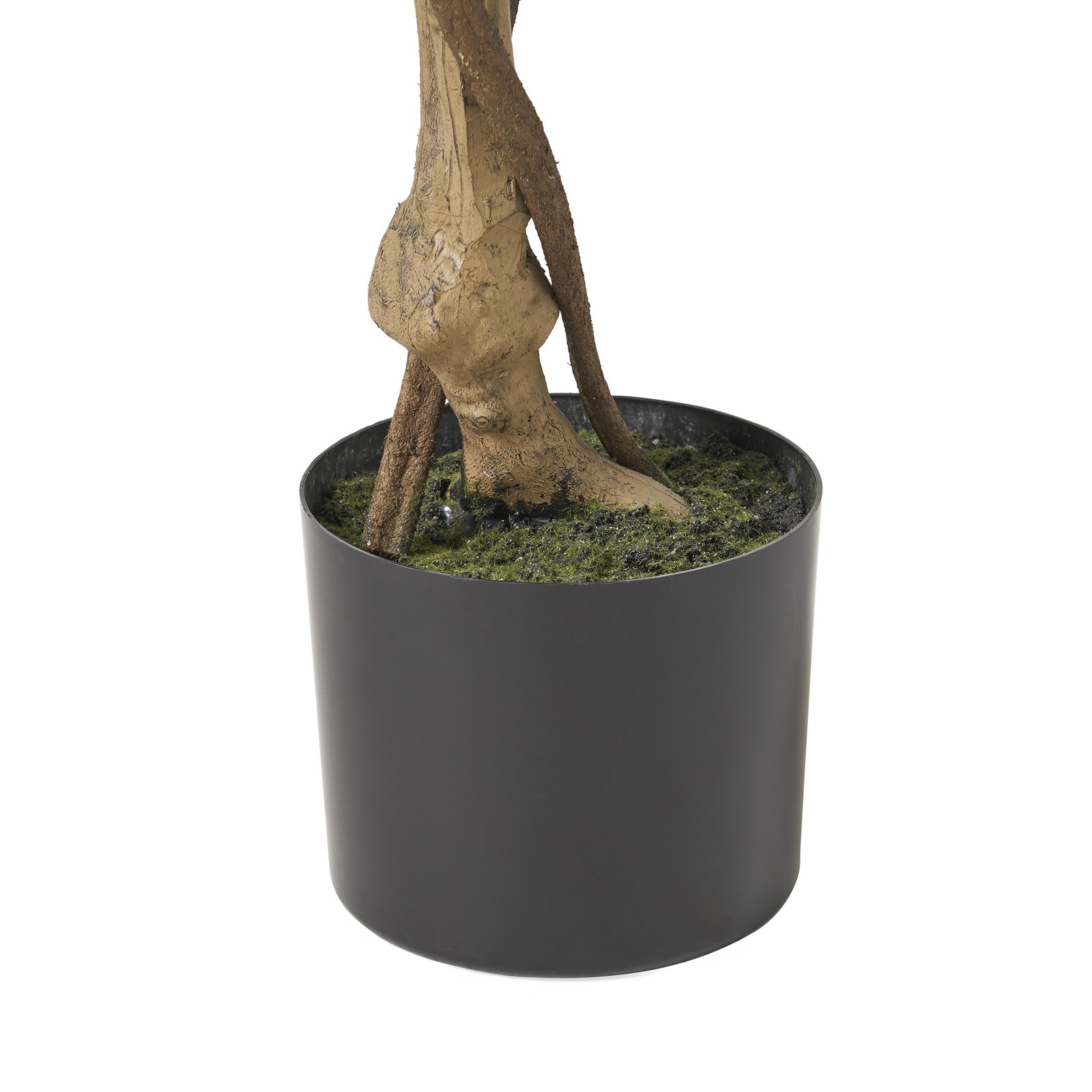 47.24″ Artificial Ficus Tree with Black Planter for Indoor Outdoor Green