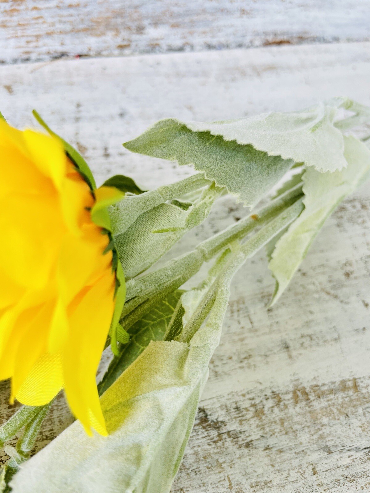 Sunflower Blooms Spray, 26” Country Farmhouse Floral Decor One Stem Included